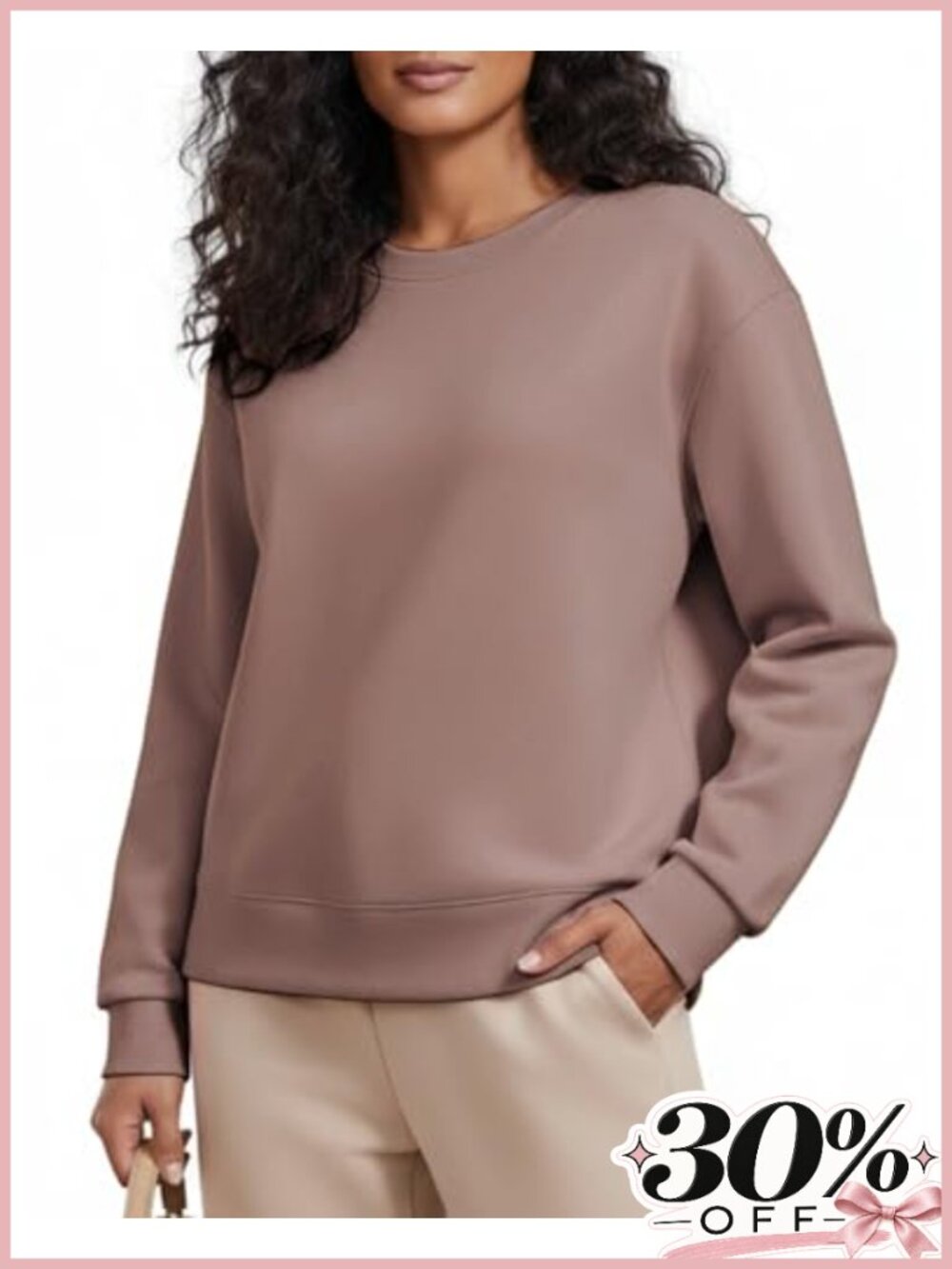 PINSPARK Women's Crewneck Sweatshirt Long Sleeve Pullover Soft Lightweight Yoga